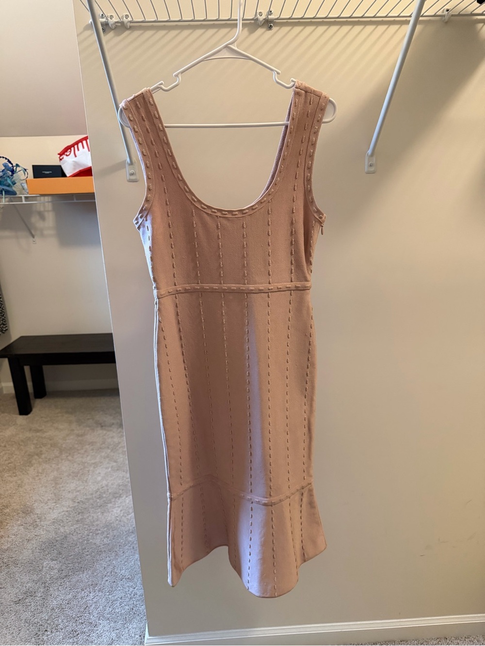 Herve Leger Blush Pink Bandage Dress